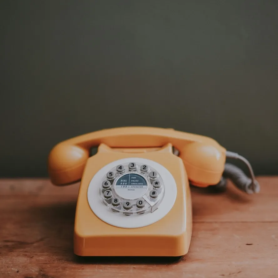 A rotary telephone