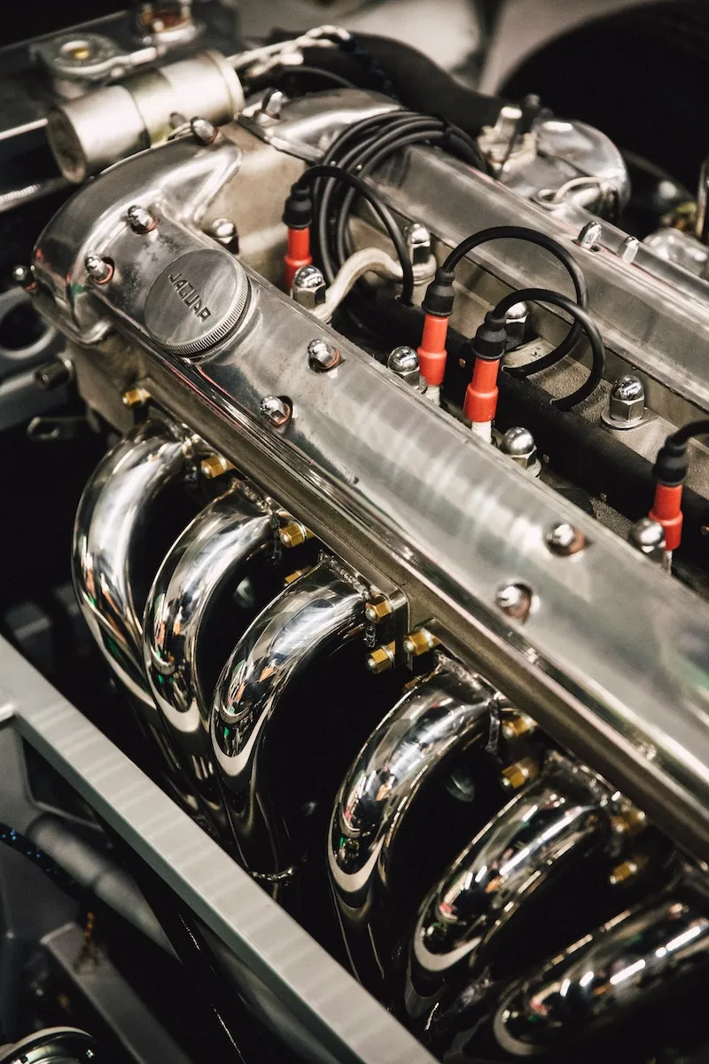 A shiny engine block